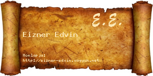 Eizner Edvin névjegykártya